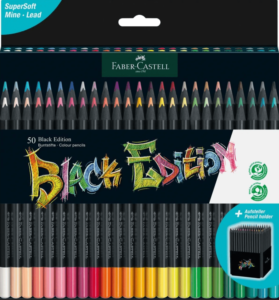 Personalized Coloring Pencils, Faber-castell Black Edition, High