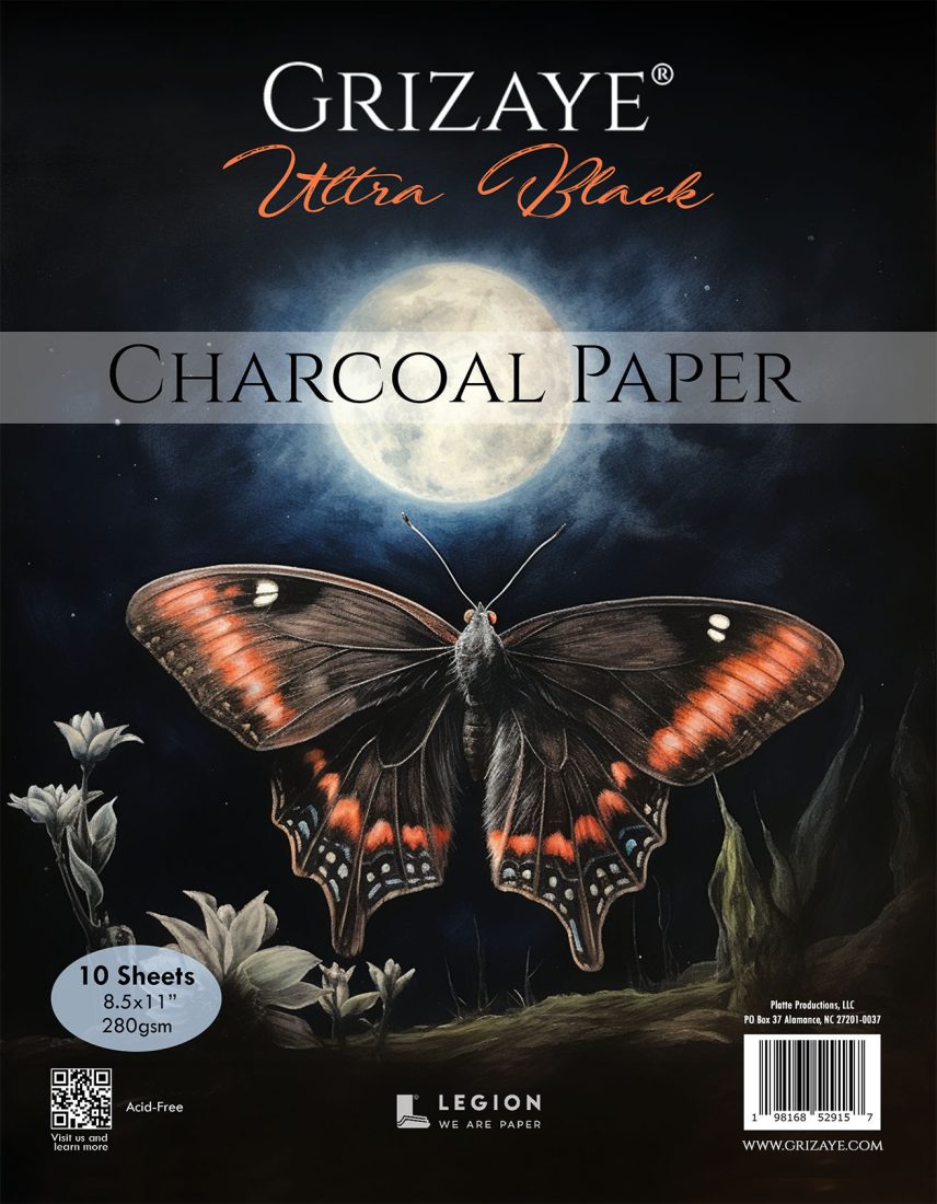 Charcoal Paper black (pack of 10)